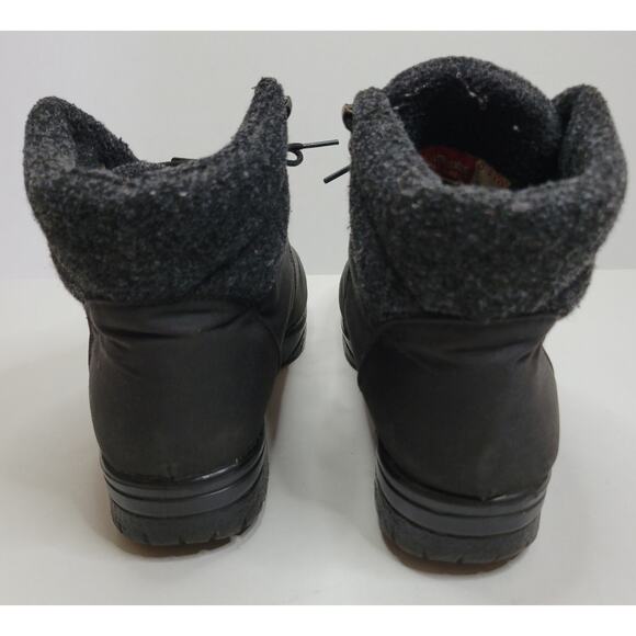TOE WARMERS Black Textile Trek Waterproof Boots T00814 Lined  8.5WW Canada Women - Picture 5 of 8